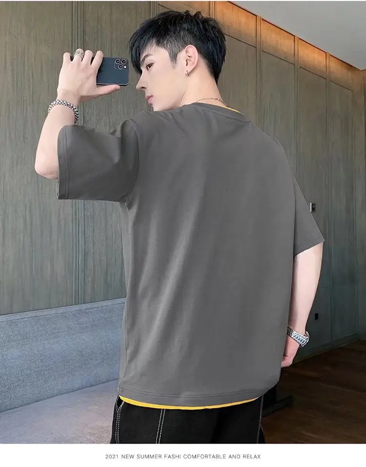 Men White Printed T-Shirt Loose Sleeve Casual Wear — feature 5