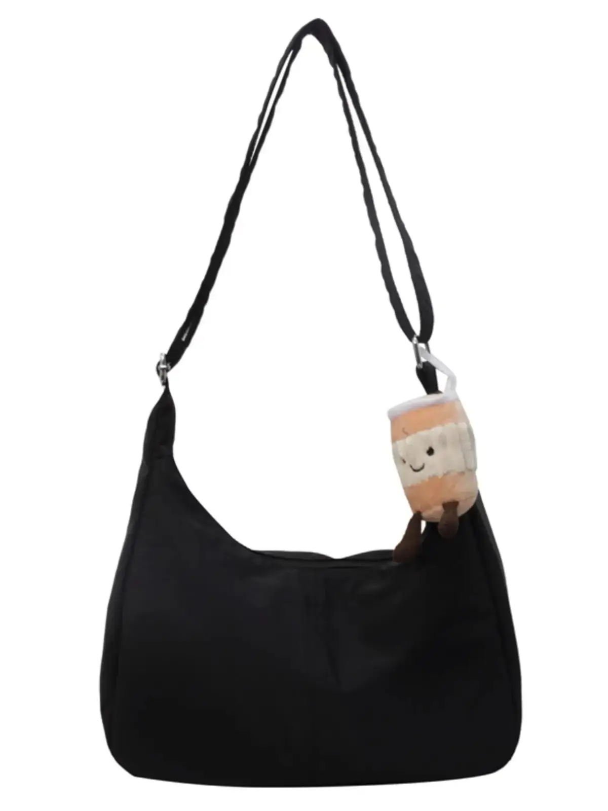Black Crossbody Bag Women Nylon Travel Water Resistant