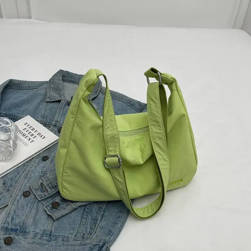 Black Crossbody Bag Women Nylon Travel Water Resistant