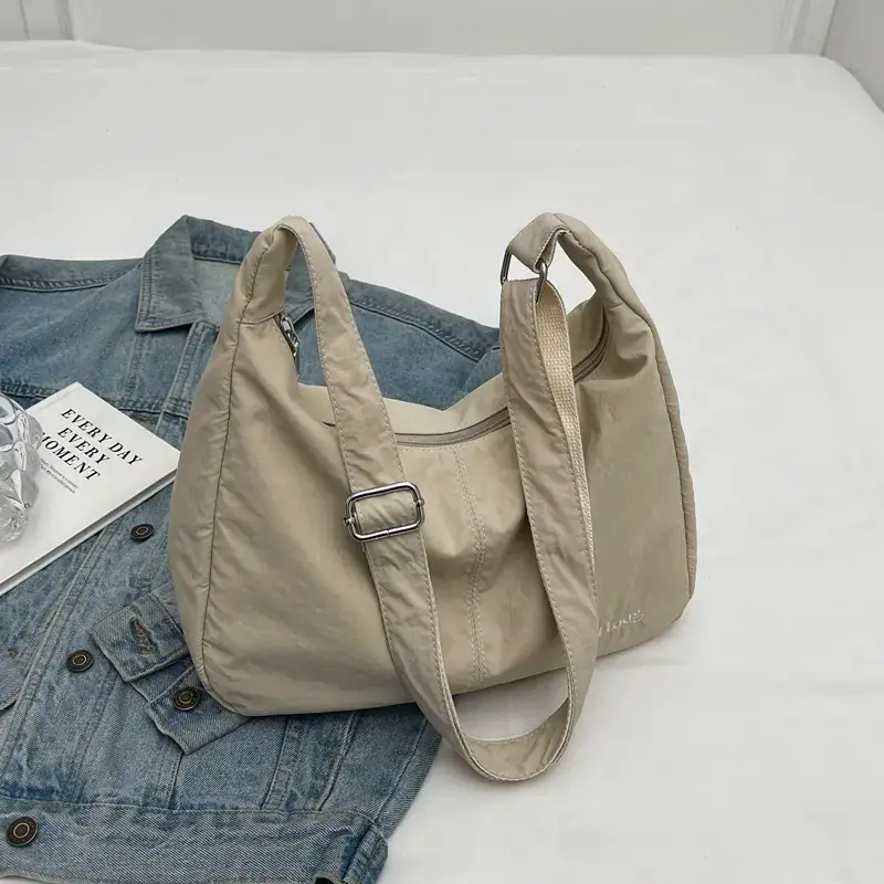 Black Crossbody Bag Women Nylon Travel Water Resistant