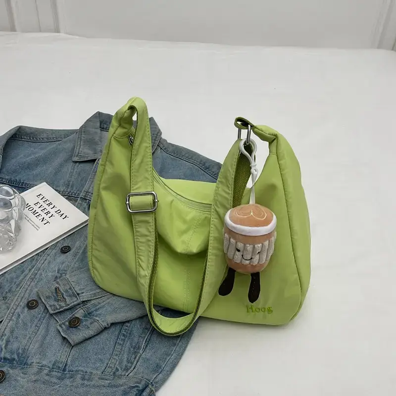 Black Crossbody Bag Women Nylon Travel Water Resistant
