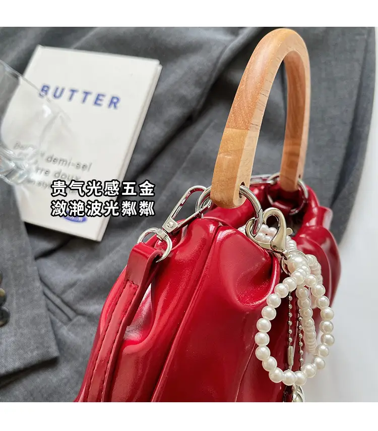Red Rhinestone Bow Shoulder Bag for Women — feature 4