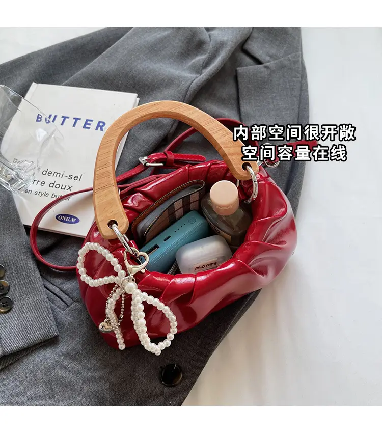 Red Rhinestone Bow Shoulder Bag for Women — feature 6