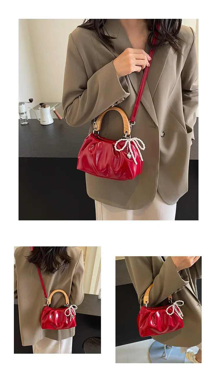 Red Rhinestone Bow Shoulder Bag for Women — feature 8