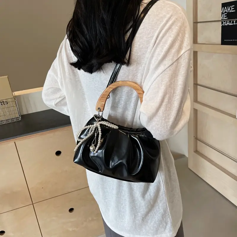 Red Rhinestone Bow Shoulder Bag for Women - Image 2