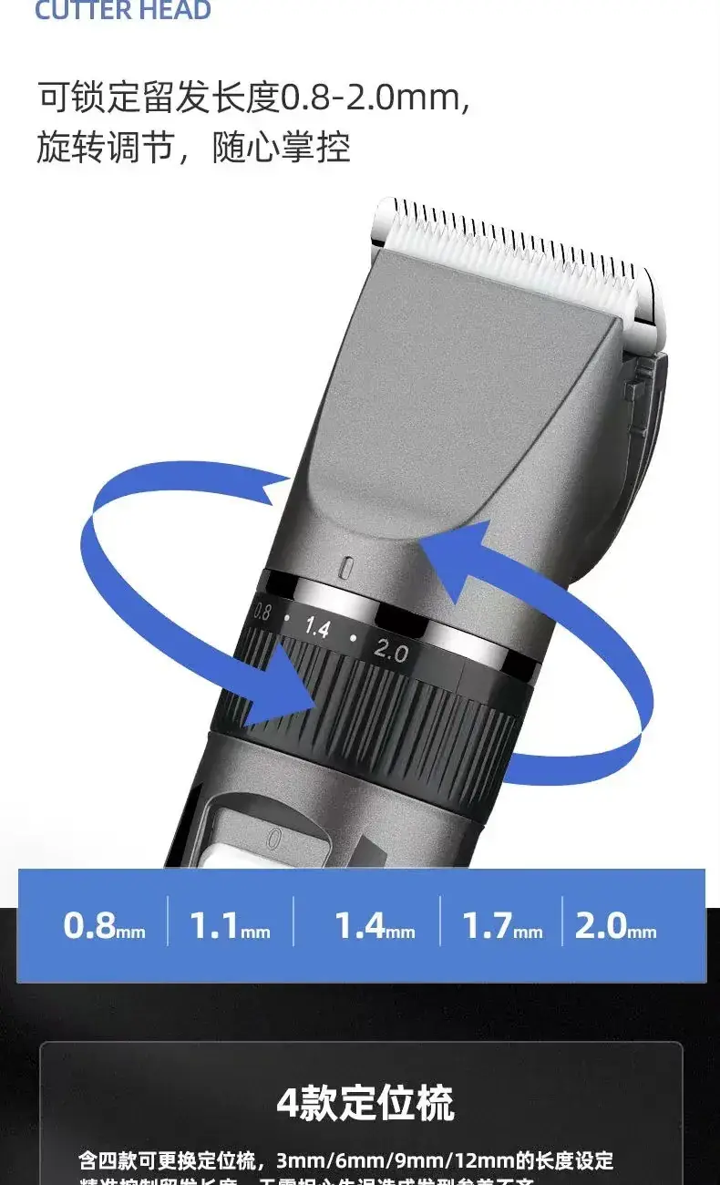 High Power Electric Hair Clipper with Self-Slicing Blade — feature 14