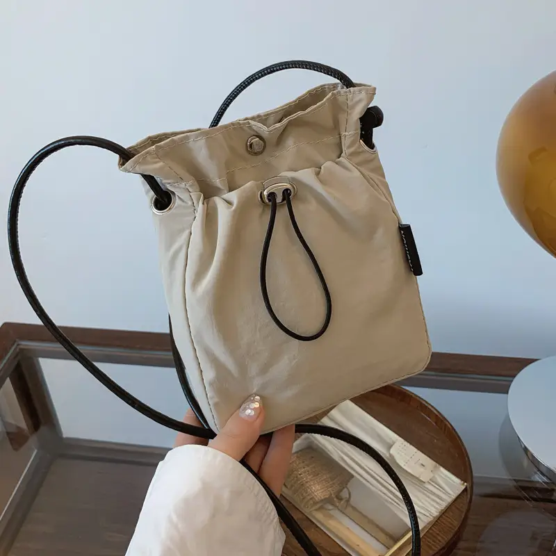 Japanese Korean Art Drawstring Shoulder Messenger Bag - Image 4