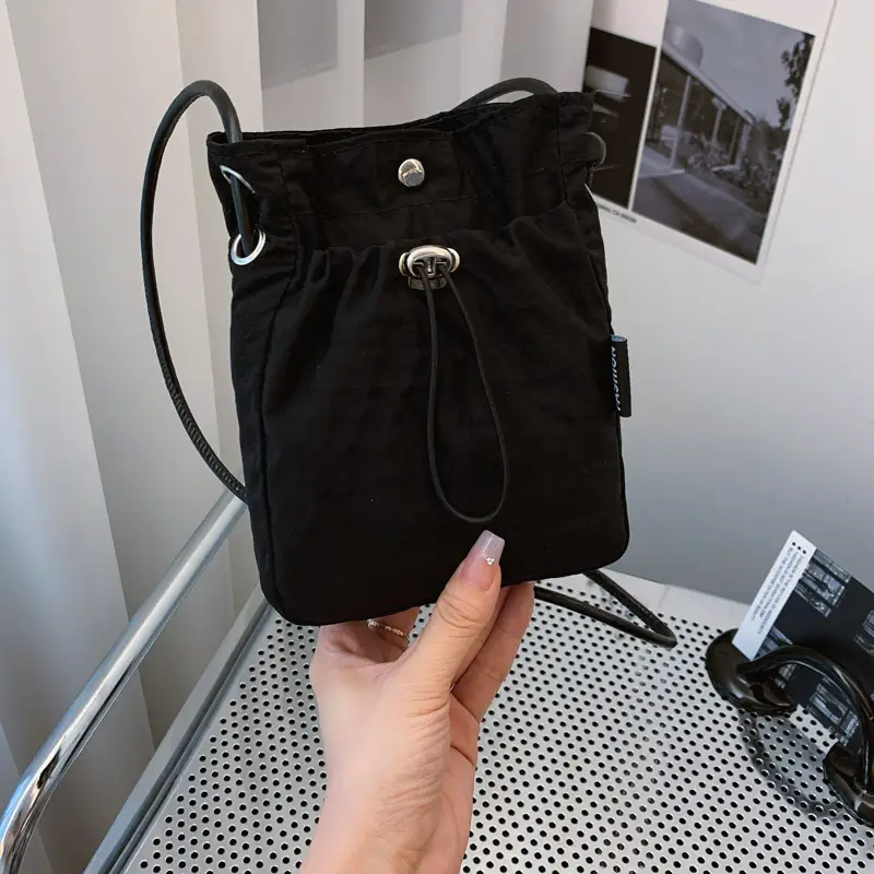 Japanese Korean Art Drawstring Shoulder Messenger Bag - Image 3