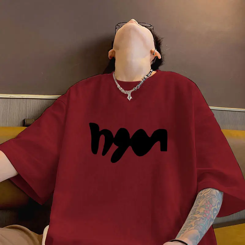 American Style Red T-Shirt with Black Graphic