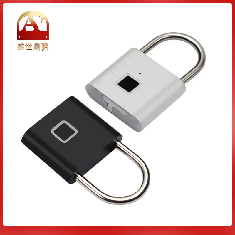 Intelligent Fingerprint Padlock Outdoor Waterproof Anti-rust Padlock Intelligent Electronic Padlock Head Door Anti-theft Code Lock Cabinet