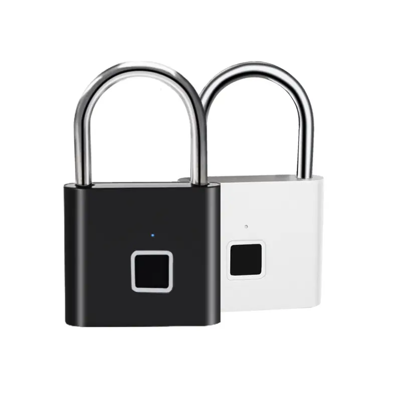 Intelligent Fingerprint Padlock Outdoor Waterproof Anti-rust Padlock Intelligent Electronic Padlock Head Door Anti-theft Code Lock Cabinet