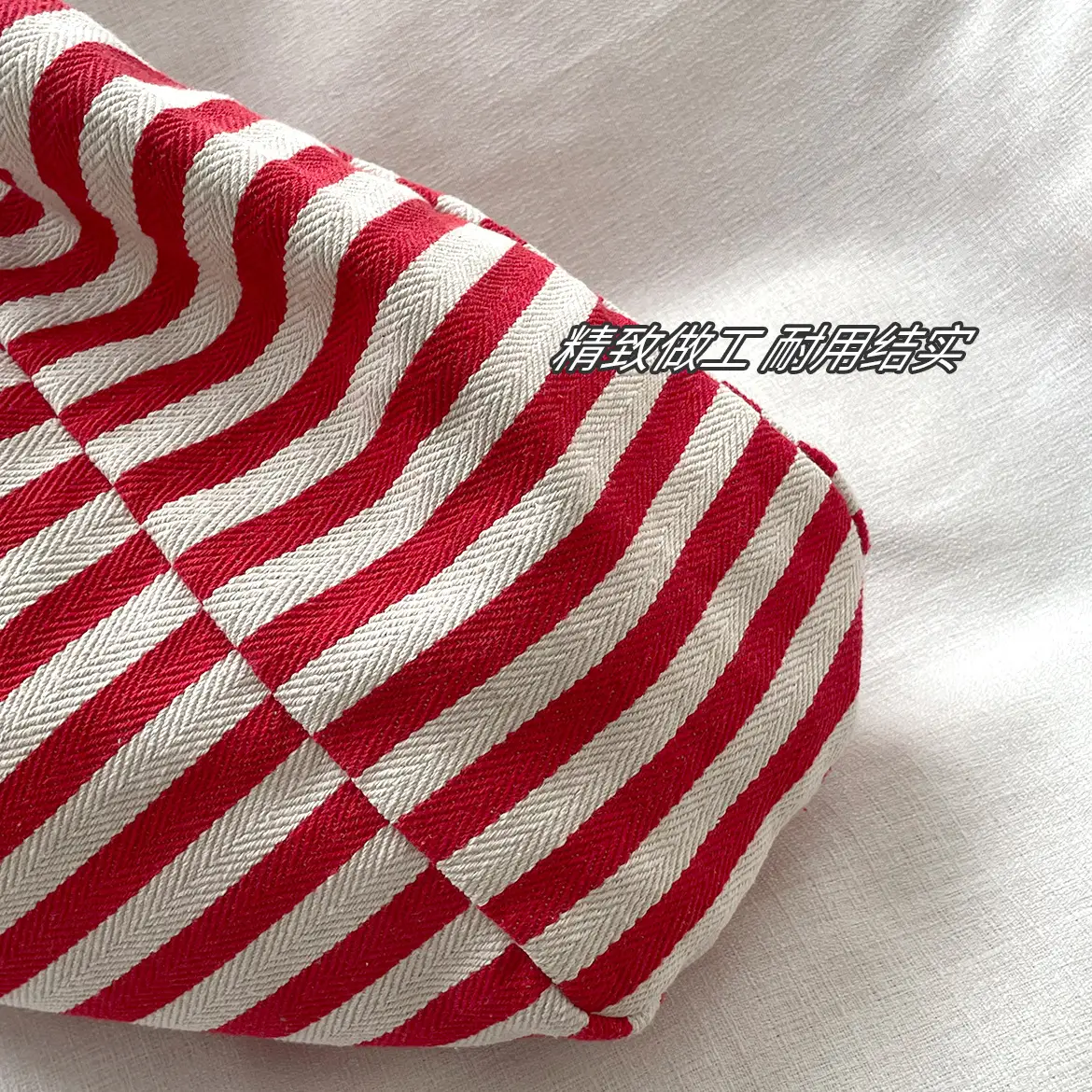 Korean Style Striped Canvas Tote Bag Large Capacity — feature 33
