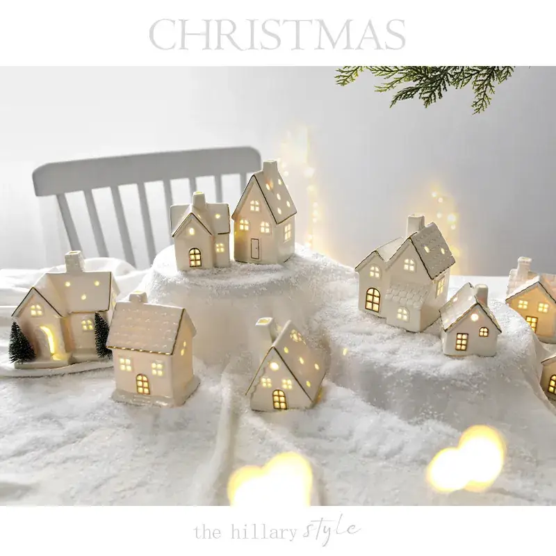 Ceramic Luminous Snow House Decor 14cm - Image 9