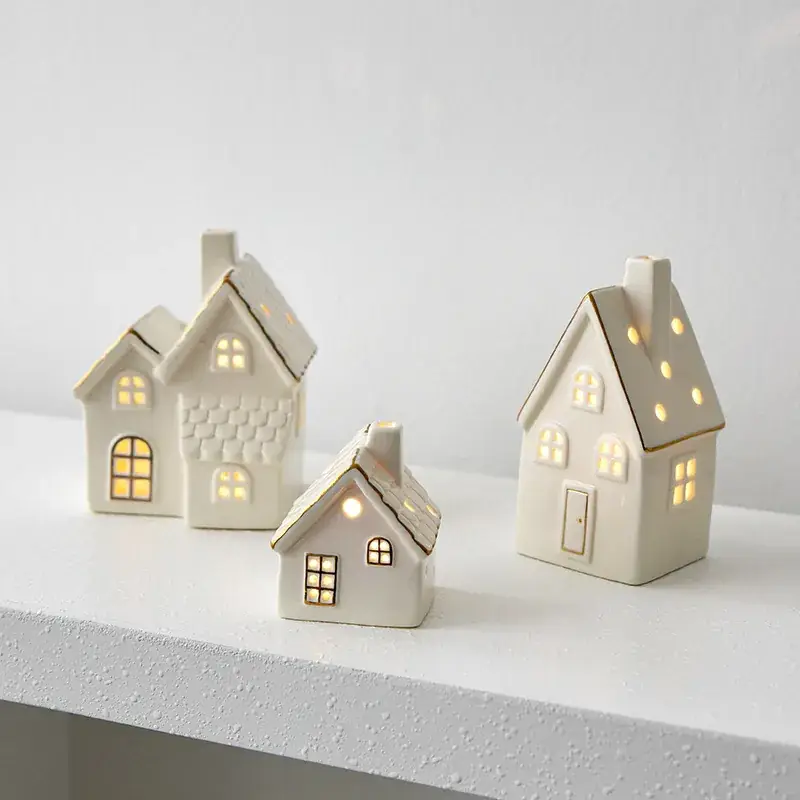 Ceramic Luminous Snow House Decor 14cm - Image 11