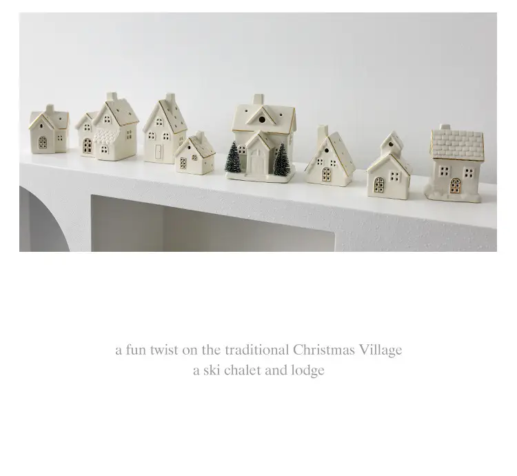 Ceramic Luminous Snow House Decor 14cm — feature 12
