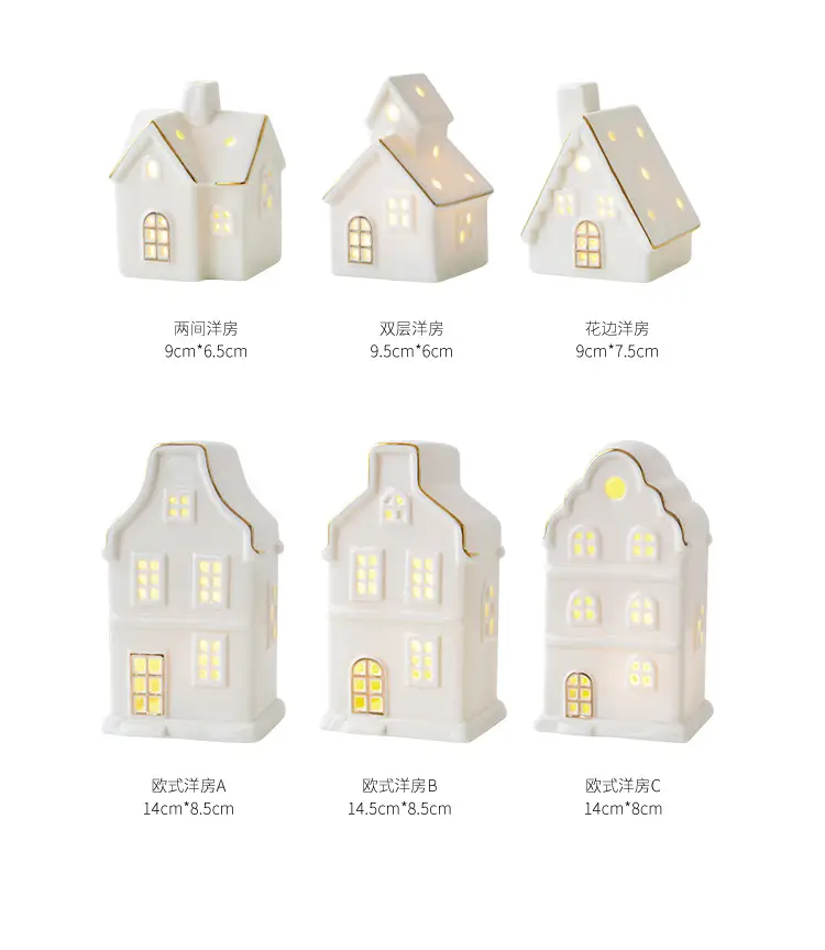 Ceramic Luminous Snow House Decor 14cm — feature 6
