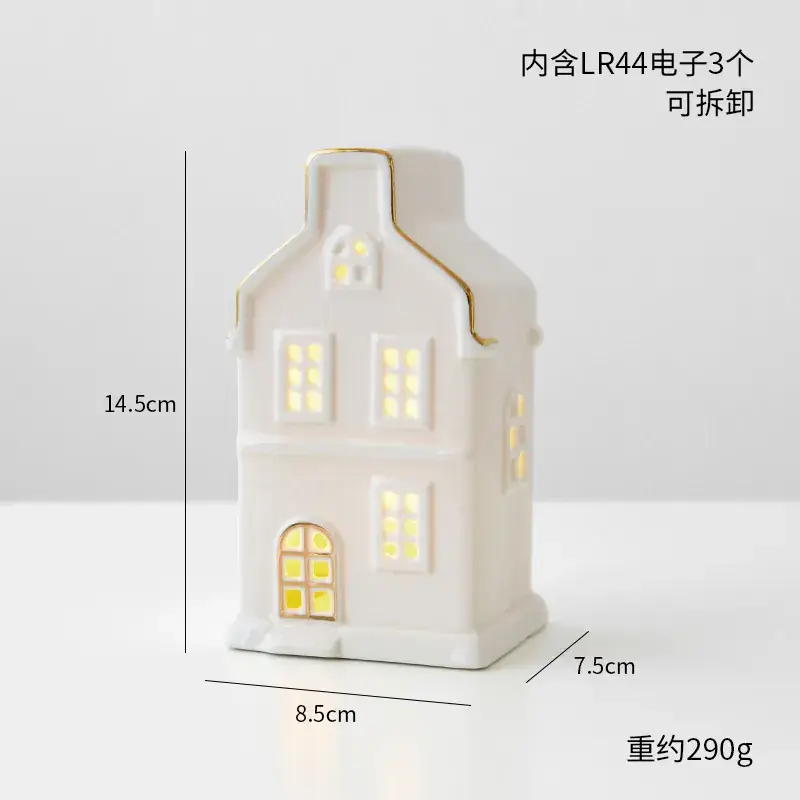 Ceramic Luminous Snow House Decor 14cm - Image 7
