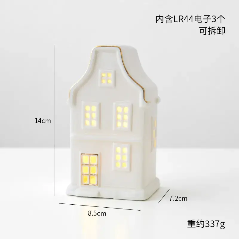 Ceramic Luminous Snow House Decor 14cm - Image 6