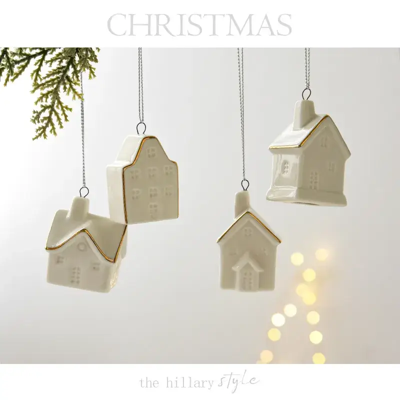 Christmas Ceramic House Decor Set for Home - Image 4