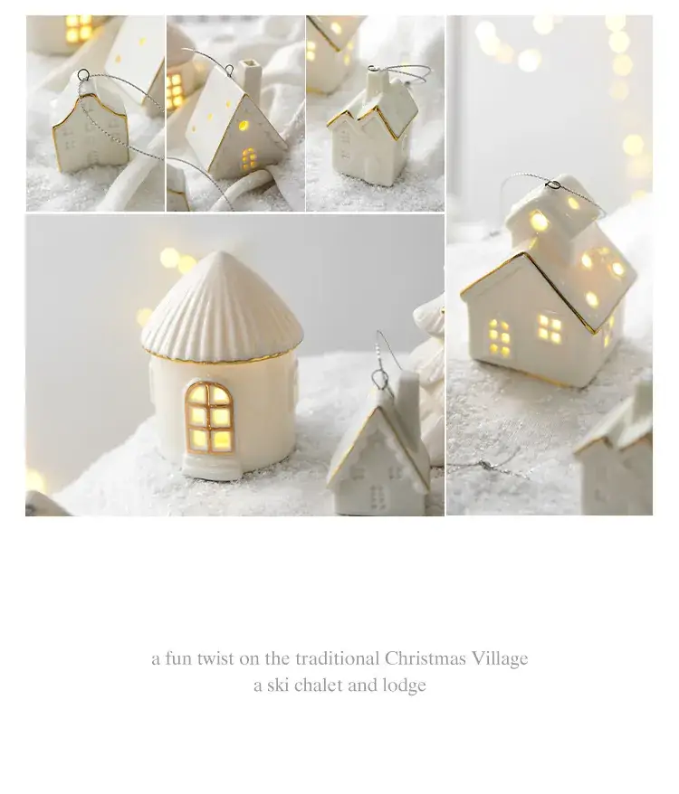 Christmas Ceramic House Decor Set for Home — feature 10