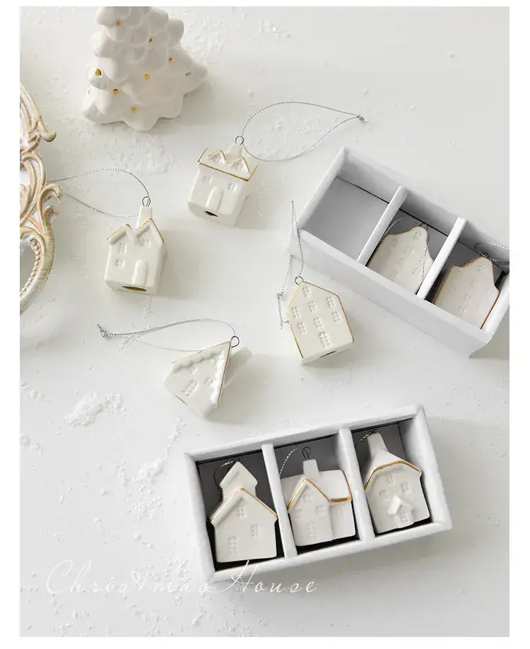 Christmas Ceramic House Decor Set for Home — feature 12