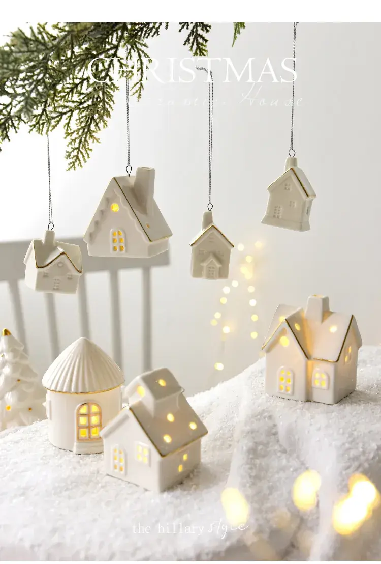 Christmas Ceramic House Decor Set for Home — feature 3
