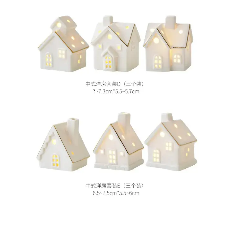 Christmas Ceramic House Decor Set for Home — feature 6