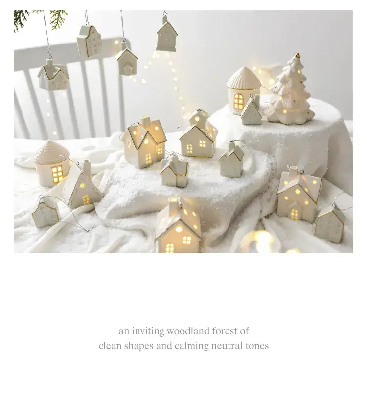Christmas Ceramic House Decor Set for Home — feature 8