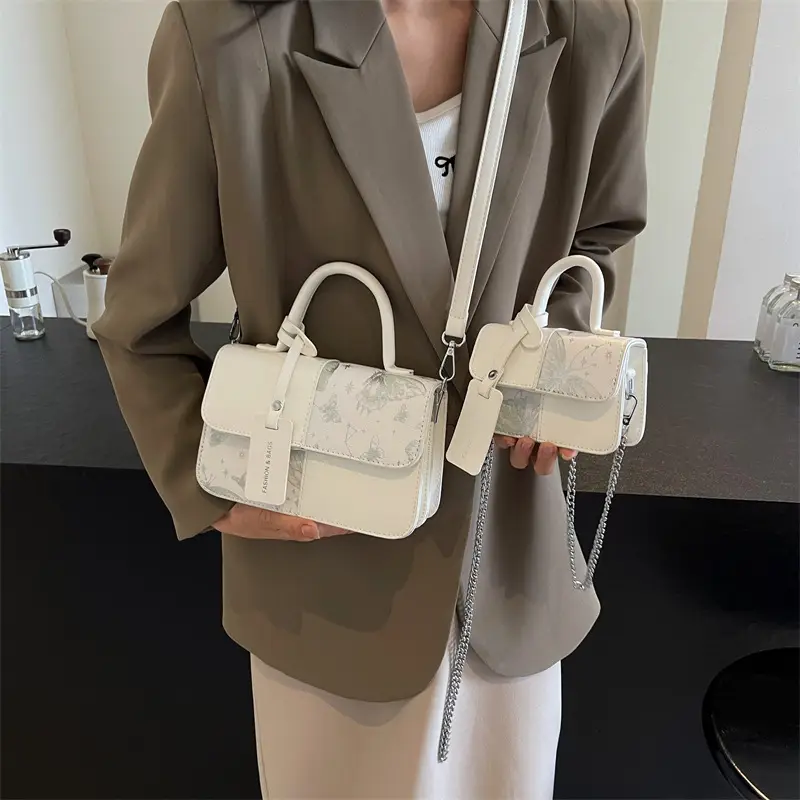 Textured Printed Shoulder Bag Women's 2024 New Fashion - Image 8