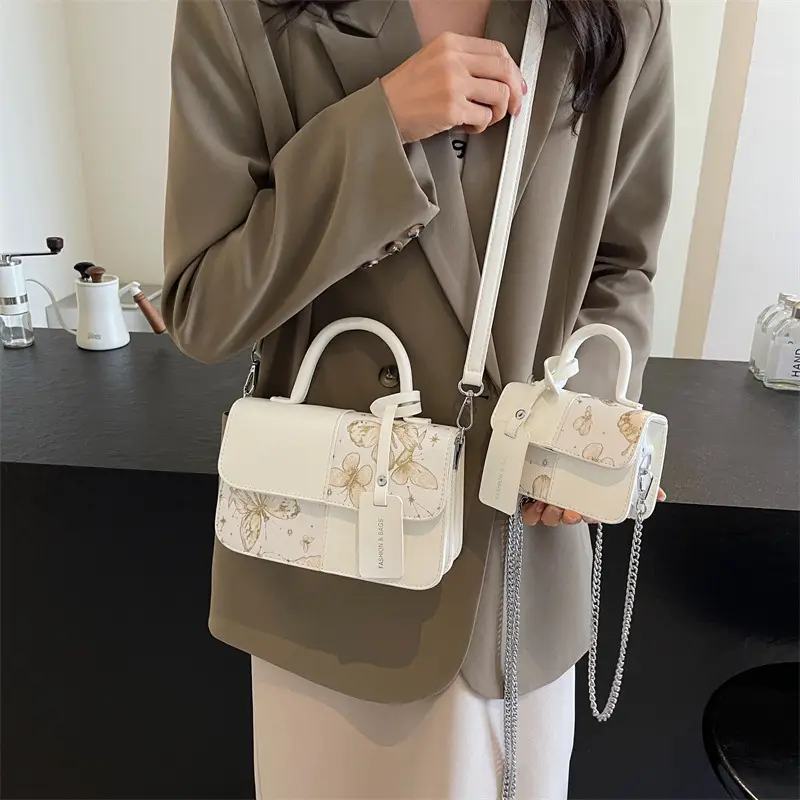 Textured Printed Shoulder Bag Women's 2024 New Fashion - Image 9
