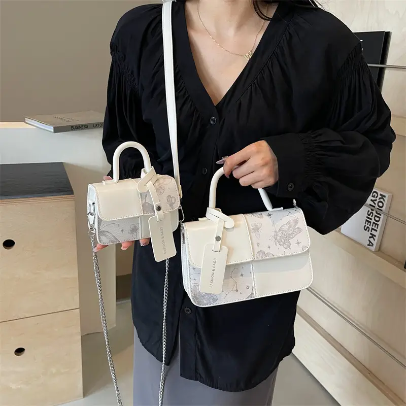 Textured Printed Shoulder Bag Women's 2024 New Fashion - Image 10
