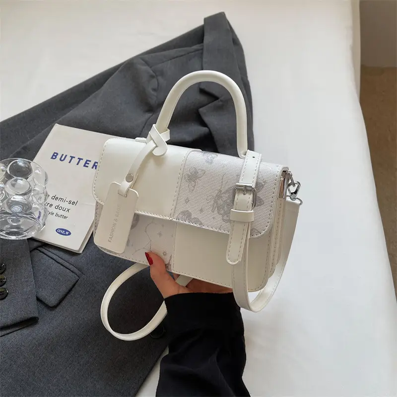 Textured Printed Shoulder Bag Women's 2024 New Fashion - Image 3