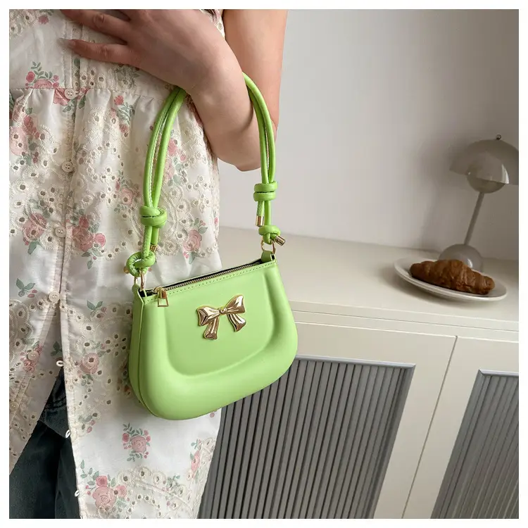 Women's Brown Bow Shoulder Bag 2024 Spring Summer — feature 12