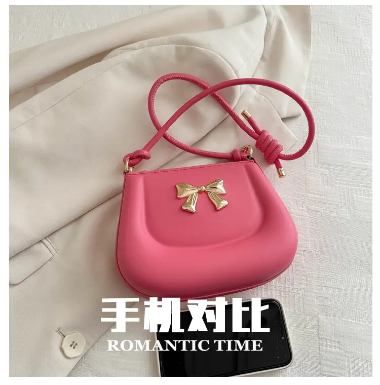 Women's Brown Bow Shoulder Bag 2024 Spring Summer — feature 6