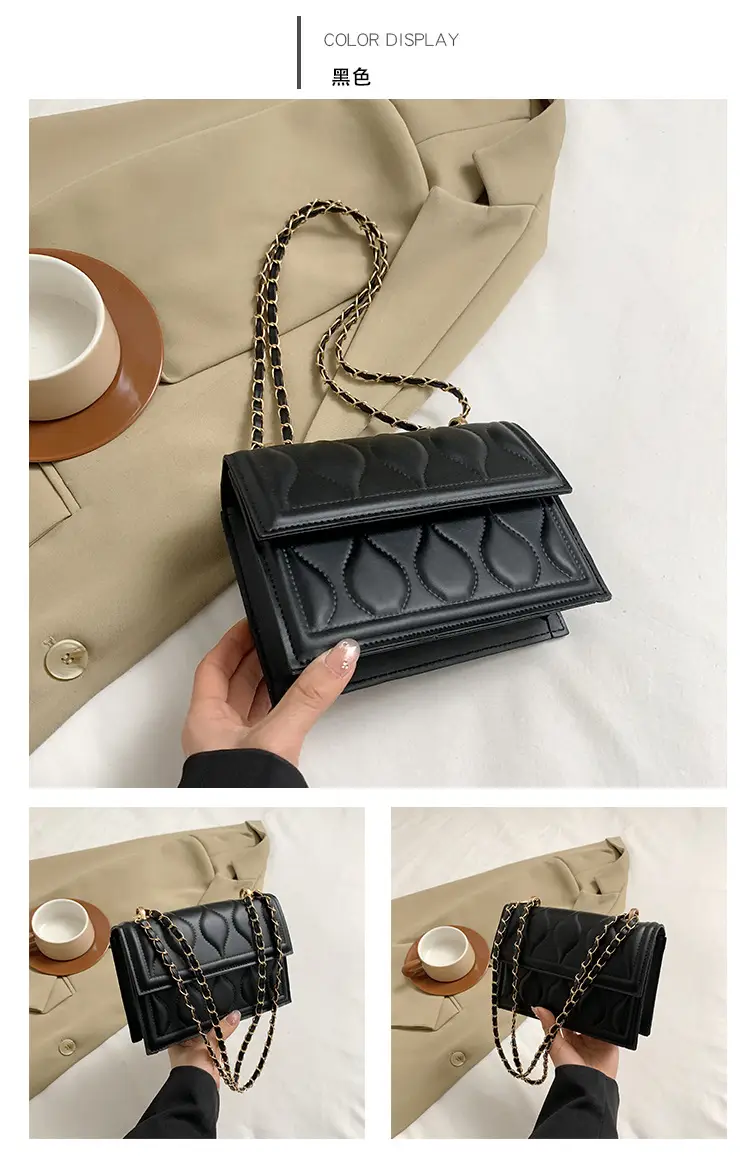 Women's Black Chain Shoulder Bag 2024 Spring Summer — feature 31