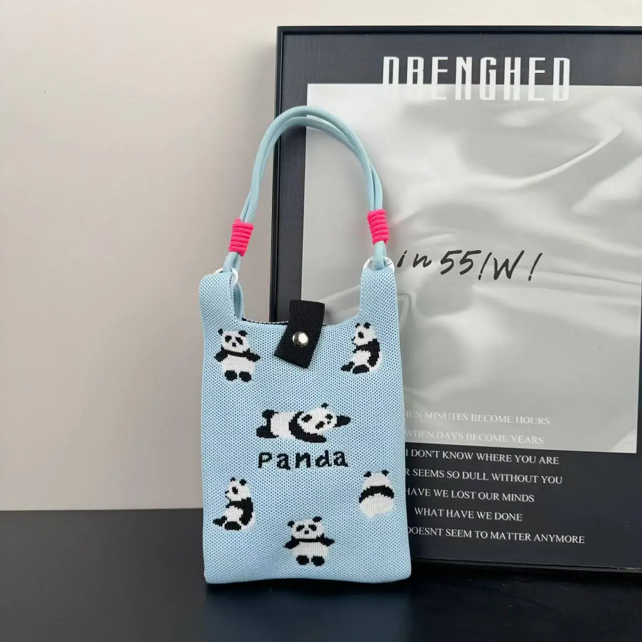 New Cartoon Knitted Phone Bag Dopamine Green - Image 24