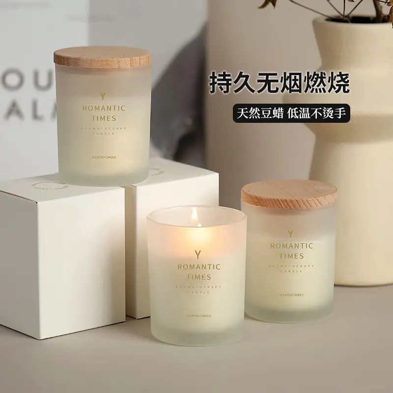 aromatherapy candle wholesale soy wax smokeless fragrance candle home bedroom incense glass cup hand gift small gift
