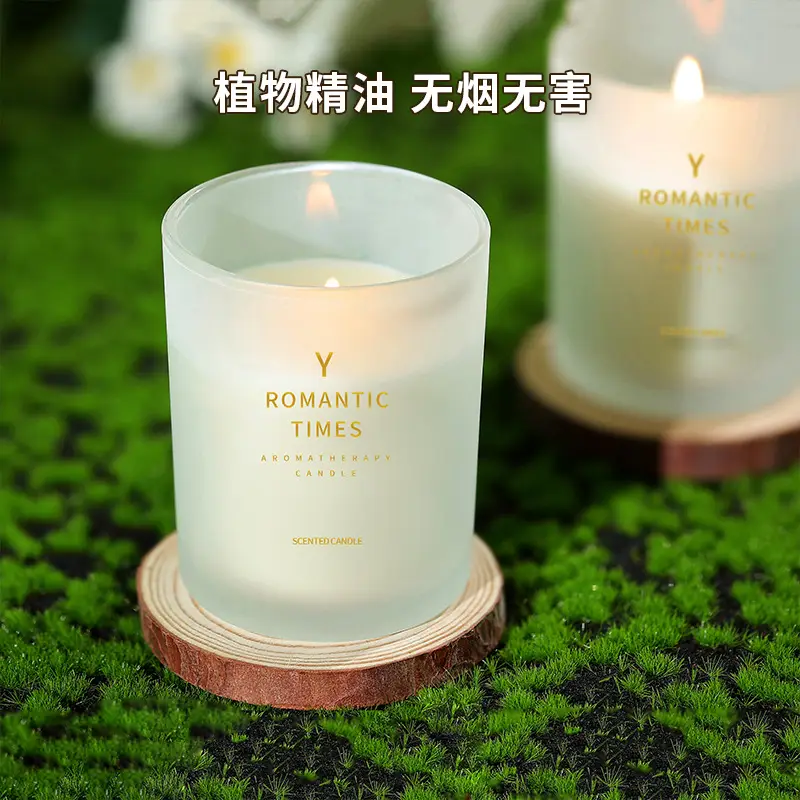 aromatherapy candle wholesale soy wax smokeless fragrance candle home bedroom incense glass cup hand gift small gift