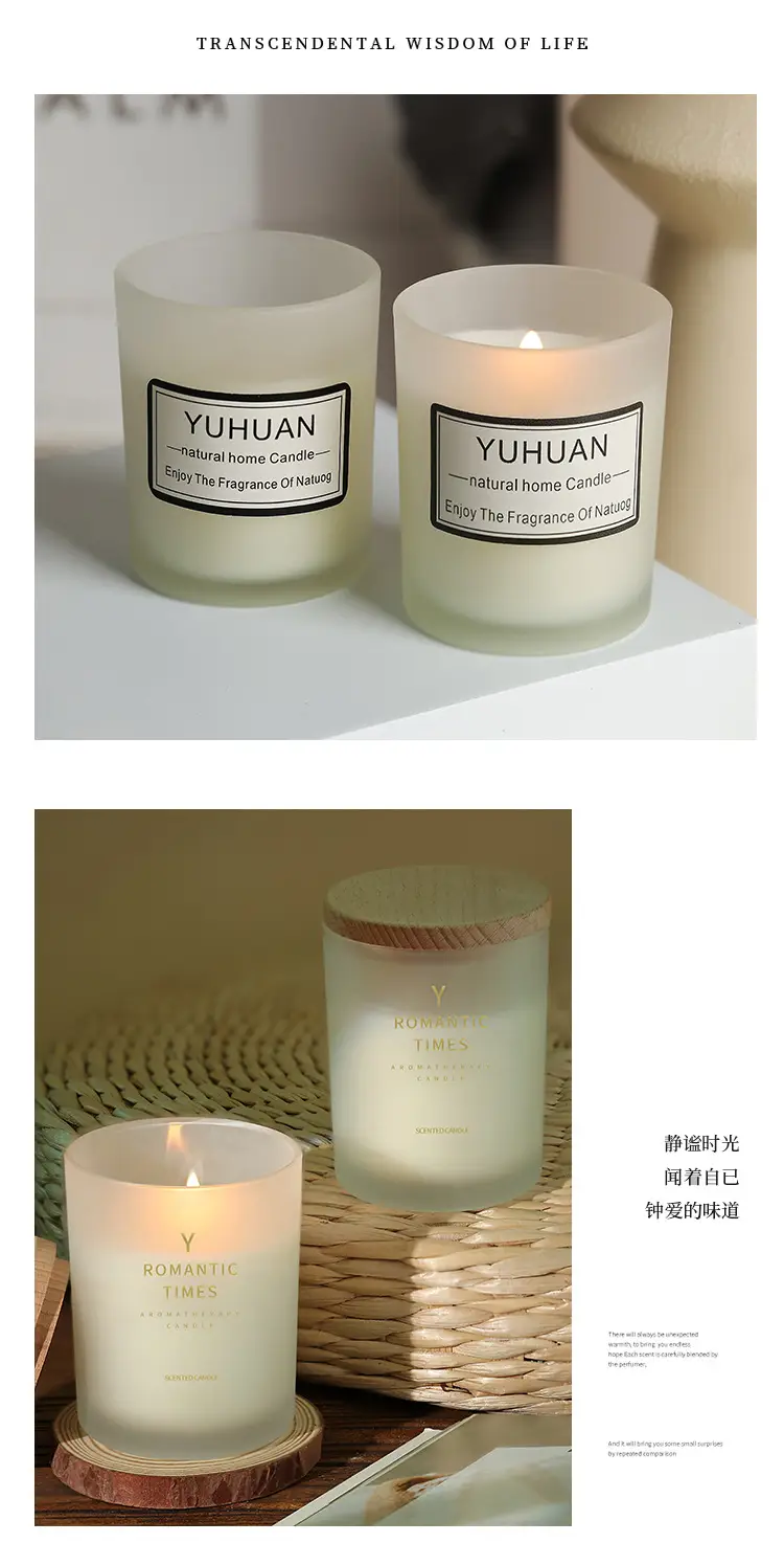 aromatherapy candle wholesale soy wax smokeless fragrance candle home bedroom incense glass cup hand gift small gift — feature 16