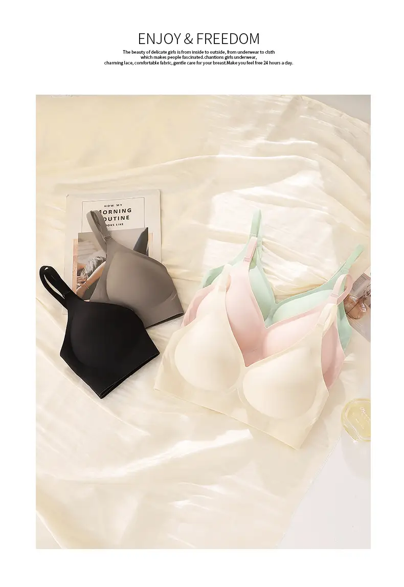 Classic Jelly Adhesive Sports Underwear Solid Color Bra — feature 26