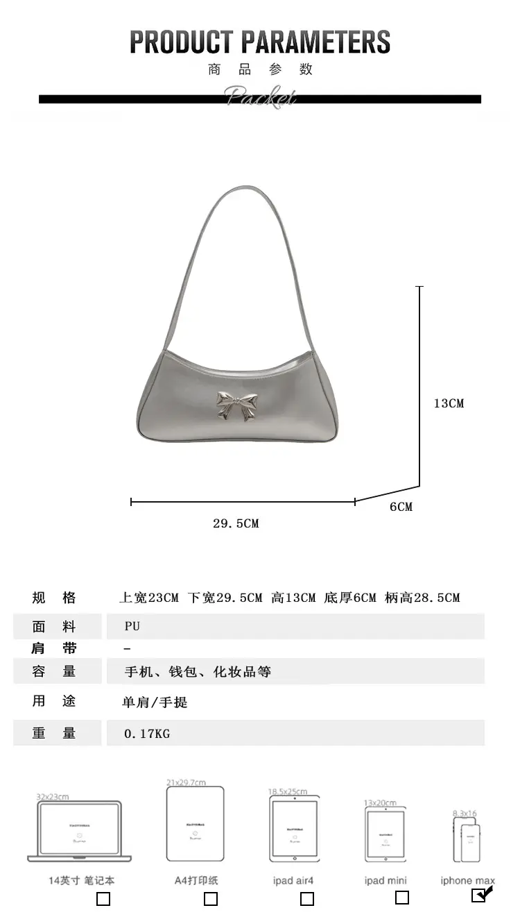 Silver Bow Crossbody Bag for Women 2024 — feature 5