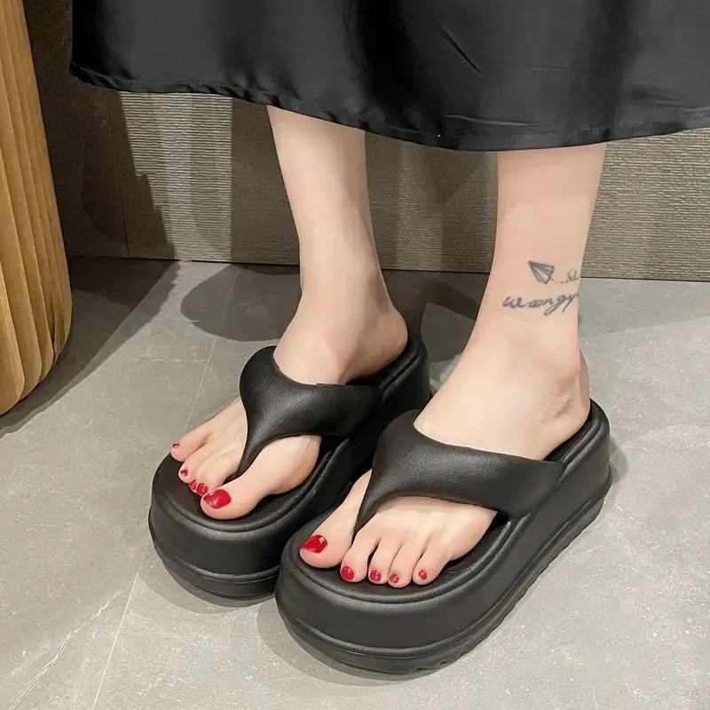 2024 New Style Flip-Flops for Women Summer Eva Thick-Soled Outer Wear Casual Fashion Seaside Beach Sandals - Image 3