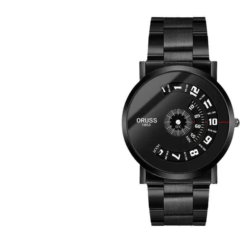 Men's Black Ultra-Thin Quartz Watch with Japanese Style Design - Image 6