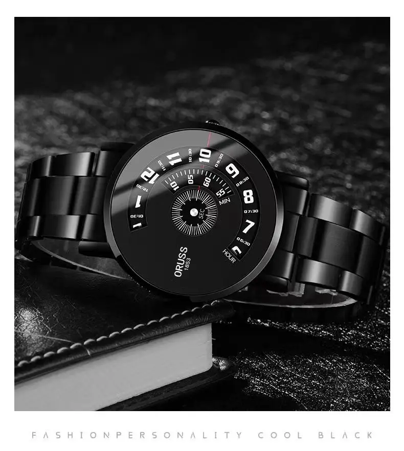 Men's Black Ultra-Thin Quartz Watch with Japanese Style Design — feature 18
