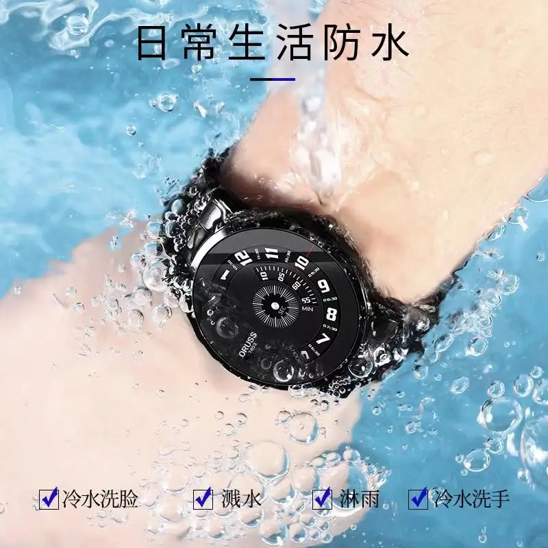 Men's Black Ultra-Thin Quartz Watch with Japanese Style Design — feature 2