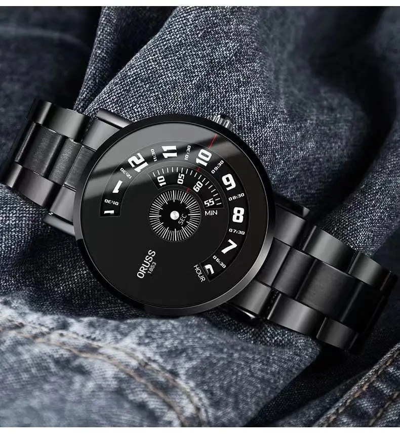 Men's Black Ultra-Thin Quartz Watch with Japanese Style Design — feature 20