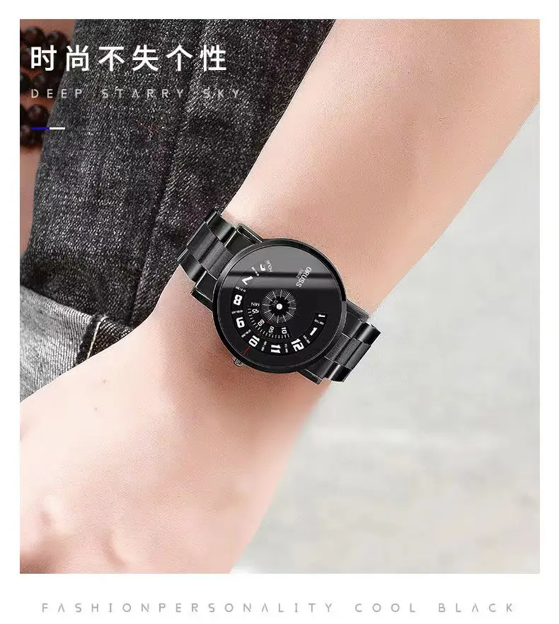 Men's Black Ultra-Thin Quartz Watch with Japanese Style Design — feature 21
