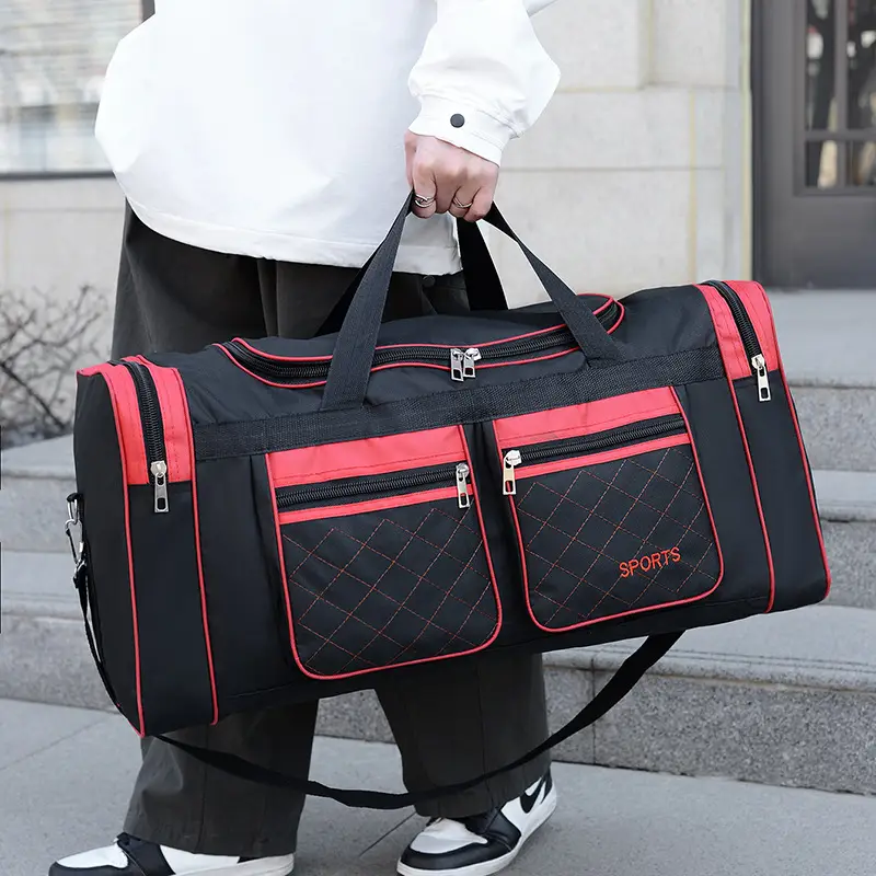 Men's Super Large Travel Bag Blue Black Sports Design - Image 5