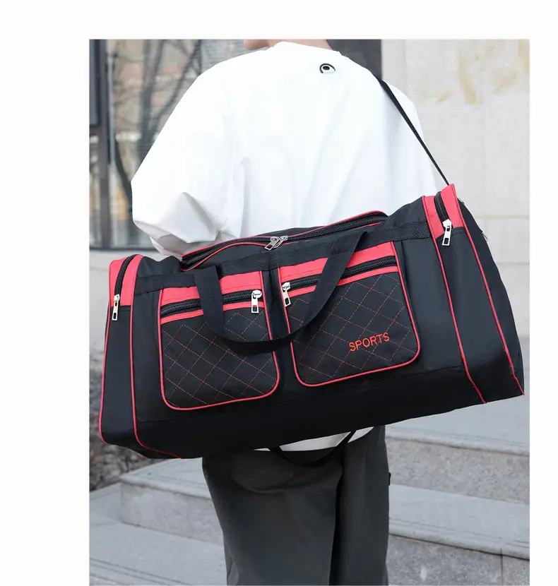 Men's Super Large Travel Bag Blue Black Sports Design — feature 18