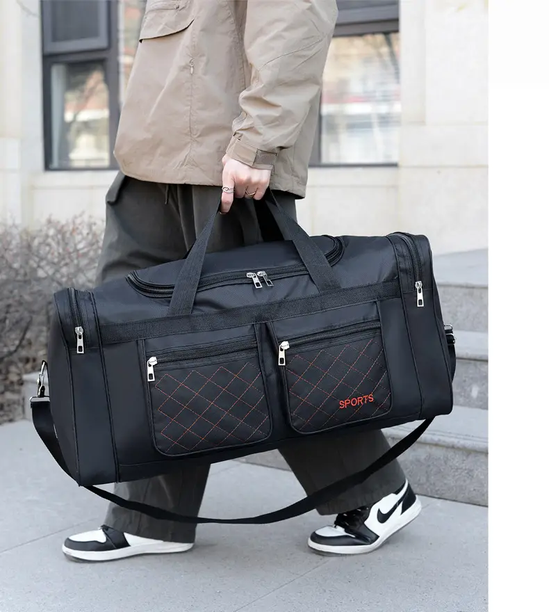 Men's Super Large Travel Bag Blue Black Sports Design — feature 19